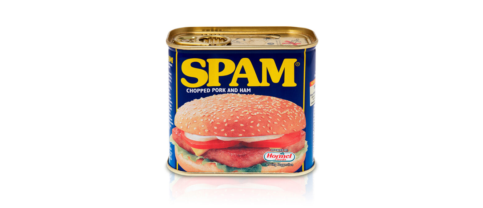 ¿Sabes cuál es el origen de la palabra spam? ¡Una lata de carne!